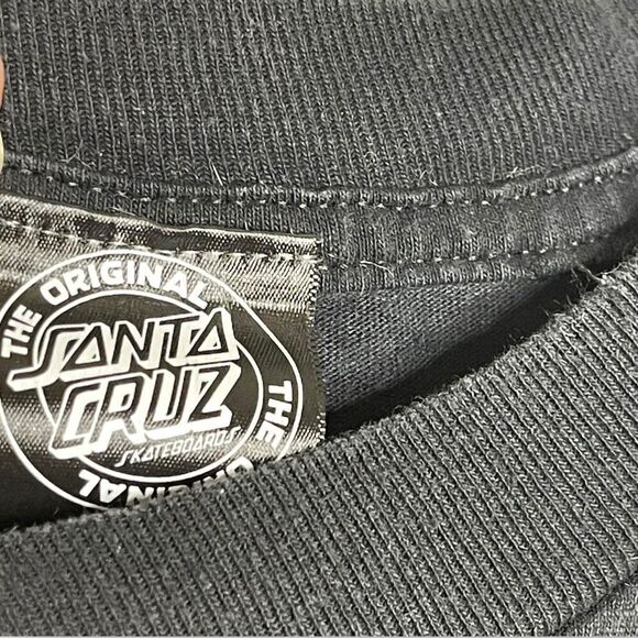 Santa Cruz T-Shirt Black Blue Skateboard Speed Wheels Scream Hand Unisex Large - Picture 10 of 12